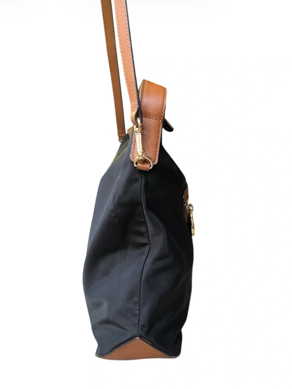 Michael Kors Kempton Black Nylon & Leather Crossbody Handbag